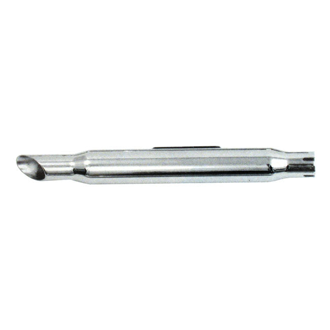 Paughco, Shorty Slash cut universal muffler. 22" long EXHAUST SLIP-ONS AND MUFFLERS Paughco