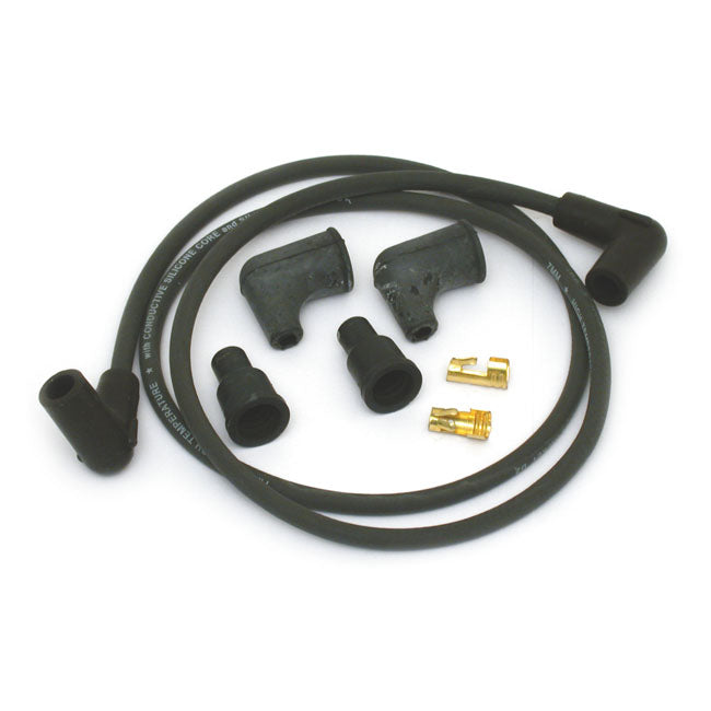 Dynatek, univ. 7mm spark plug wire set, 90° plug boot. Black SPARK PLUG WIRES Dynatek