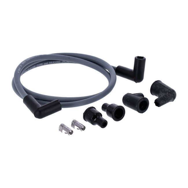 Dynatek, univ. 8mm spark plug wire set, 90° plug boot. Gray SPARK PLUG WIRES Dynatek