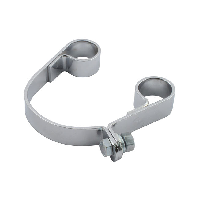 Paughco, FLT 3" muffler clamp. Chrome EXHAUST MOUNT PARTS Paughco
