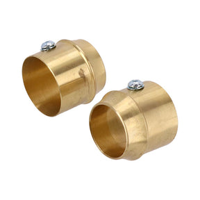 Paughco, Brass exhaust tip set. 2" Short curve EXHAUST END CAPS Paughco