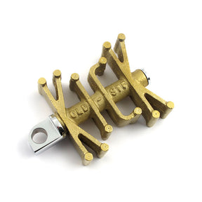 Paughco, ''Old STF'' brass kick pedal. Clear KICKSTART PEDALS Paughco