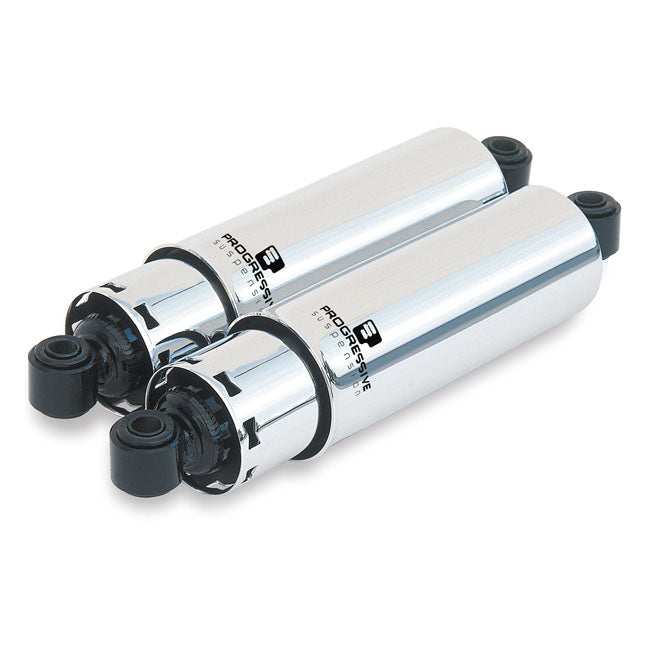 Progressive Suspension 412 Series Rear Shocks 12", Chrome - 73-86 FL & FLH & FXR & FX Shock Absorbers Progressive Suspension