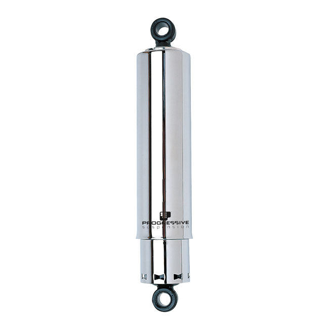 Progressive Suspension 412 Series Rear Shocks 12", Chrome - 73-86 FL & FLH & FXR & FX Shock Absorbers Progressive Suspension