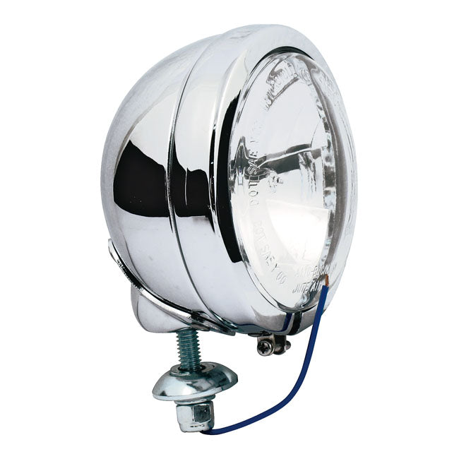 Fl Style Spotlamp, 4 1/2". Chrome, Clear Lens Spotlamps Mcs