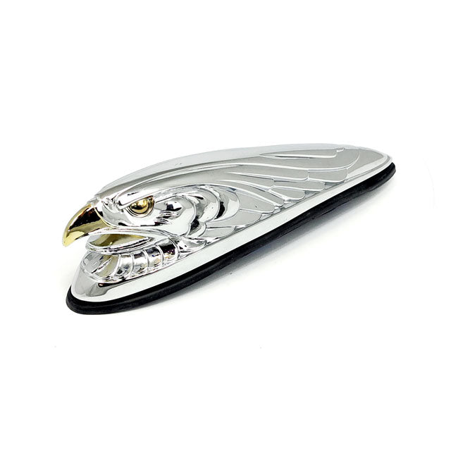 Fender Ornament Eagle Head, Chrome Gold Fender Ornaments Mcs