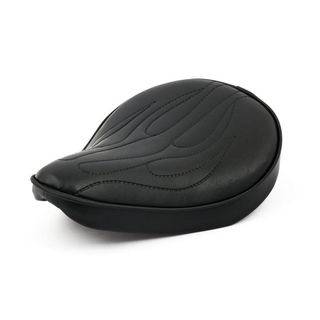 Fitzz, Custom Solo Seat. Black Flame. Small. 6cm Thick Solo Seats Mcs