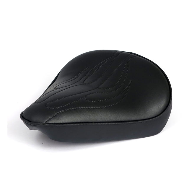 Fitzz, Custom Solo Seat. Black Flame. Large. 6cm Thick Solo Seats Mcs