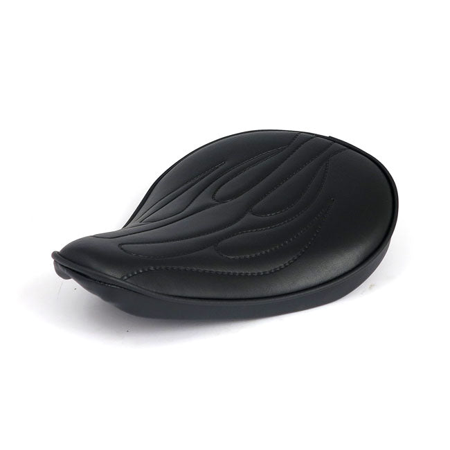 Fitzz, Custom Solo Seat. Black Flame. Small. 4cm Thick Solo Seats Mcs