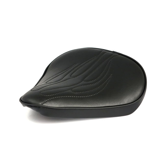 Fitzz, Custom Solo Seat. Black Flame. Large. 4cm Thick Solo Seats Mcs