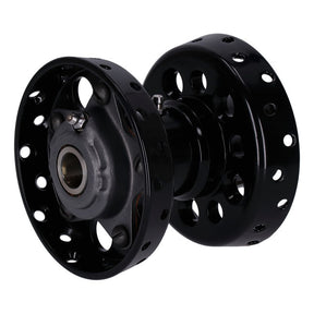 Custom Star Hub, For Oem Axle. Black With Chrome Star Wheel Hubs V Twin Mfg
