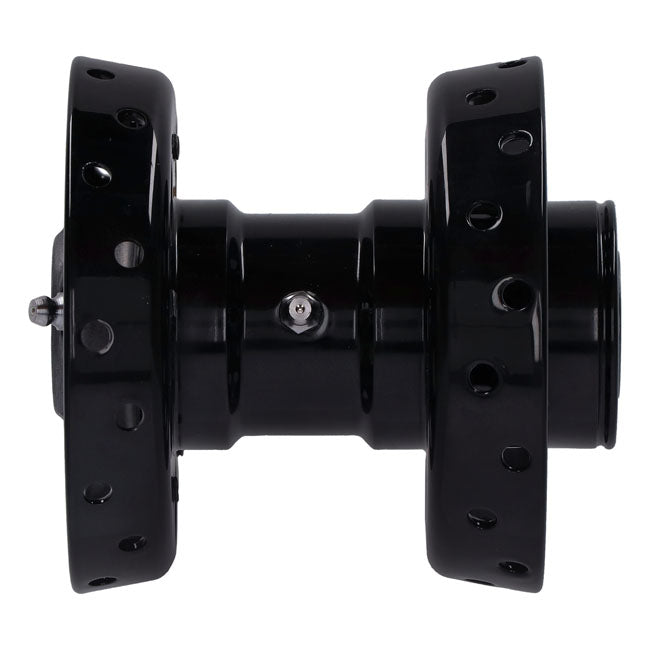 Custom Star Hub, For Oem Axle. Black With Chrome Star Wheel Hubs V Twin Mfg