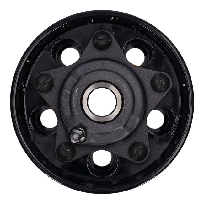 Custom Star Hub, For Oem Axle. Black With Chrome Star Wheel Hubs V Twin Mfg