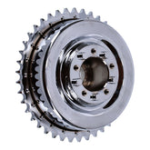 45" Flathead Rear Brake Drum & Sprocket. Chrome Brake Drums Mcs