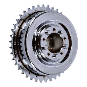 45" Flathead Rear Brake Drum & Sprocket. Chrome Brake Drums Mcs