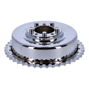 45" Flathead Rear Brake Drum & Sprocket. Chrome Brake Drums Mcs