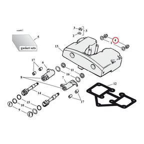 Rocker Shaft End Nut Set, Black Plastic Inserts Rocker Shaft Nut Kits Mcs