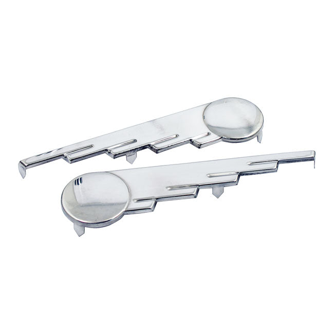Saddlebag Trim, Speed Ball Wings. Stainless Saddlebags Trims Mcs