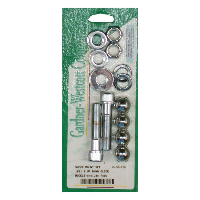 Shock Mounting Kit, Chrome Shock Absorber Mount Kits Gardner Westcott