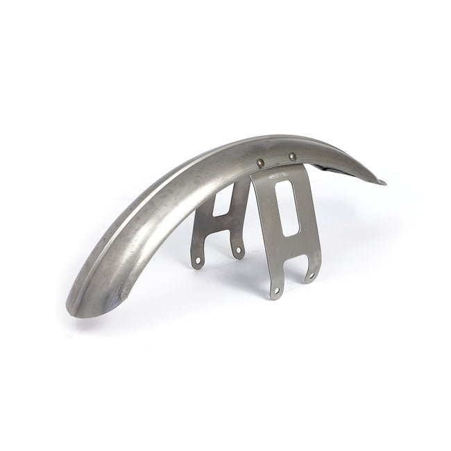49 84 Fl Custom Narrow Front Fender. Raw Steel, Ribbed Fender Front Mcs