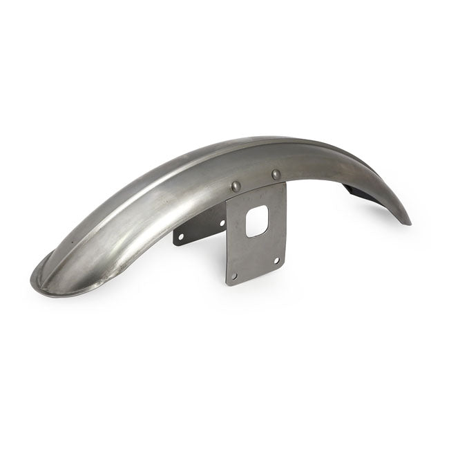L84 07 Style Fx, Xl Narrow Front Fender. Raw Steel, Ribbed Fender Front Mcs