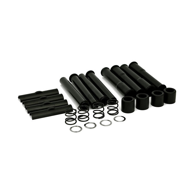 Complete 66 E79 Shovel Pushrod Cover Kit. Black Pushrod Covers Mcs