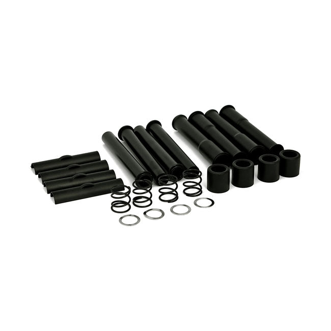 Complete L79 84 Shovel Pushrod Cover Kit. Black Pushrod Covers Mcs