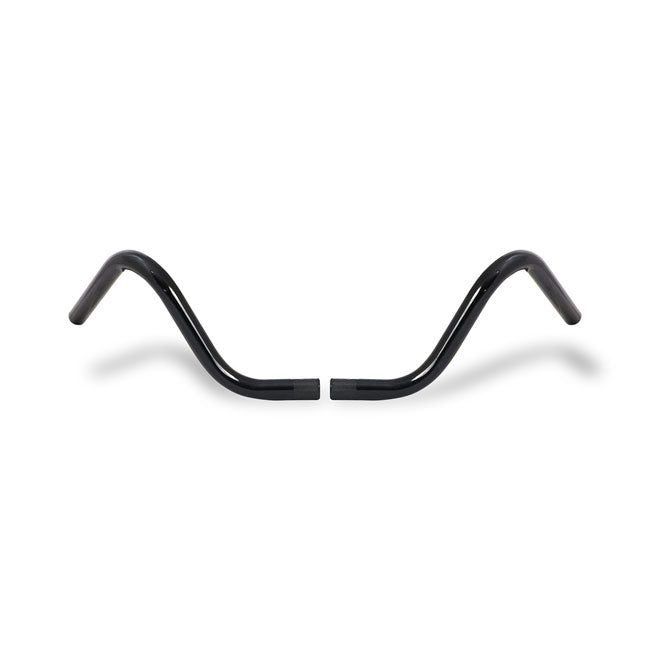 2 Piece Buckhorn Style Handlebar 1" Black Handlebars Mcs