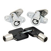 Lock Set, Saddlebags. Chrome Lock Mcs