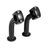 Domed Pullback Riser Set. 5" Rise. Black Risers Mcs