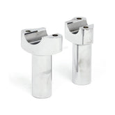 Forged Aluminum Risers Straight, 3 1/2" Rise. Chrome Risers Mcs