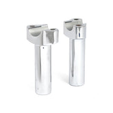 Forged Aluminum Risers Straight, 4 1/2" Rise. Chrome Risers Mcs