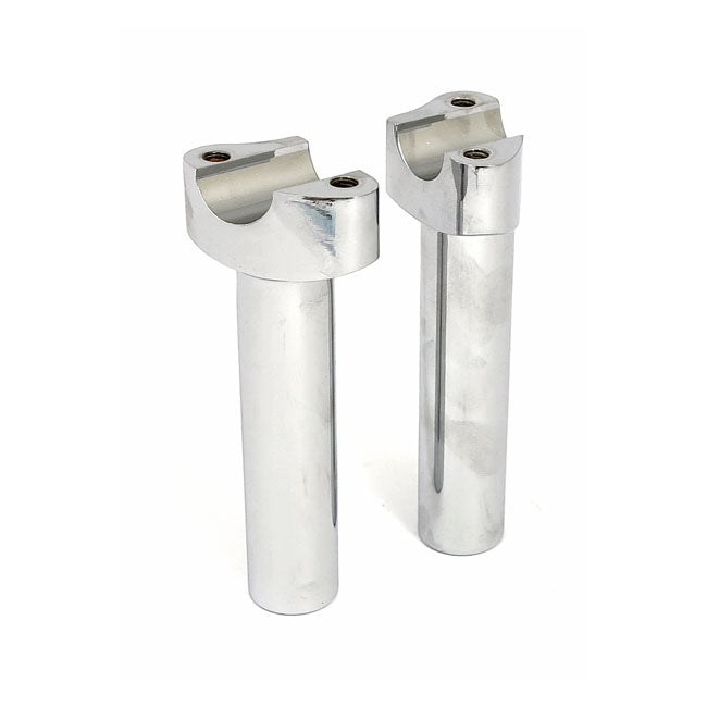 Forged Aluminum Risers Straight, 5 1/2" Rise. Chrome Risers Mcs