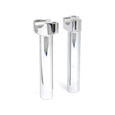 Forged Aluminum Risers Straight, 6 1/2" Rise. Chrome Risers Mcs