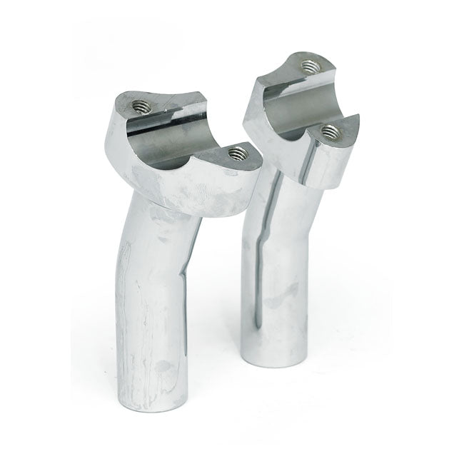 Forged Aluminum Risers Pullback, 4 1/2" Rise. Chrome Risers Mcs