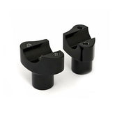 Forged Aluminum Risers Straight, 2" Rise. Black Risers Mcs