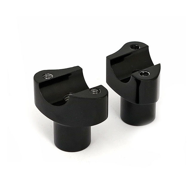 Forged Aluminum Risers Straight, 2" Rise. Black Risers Mcs