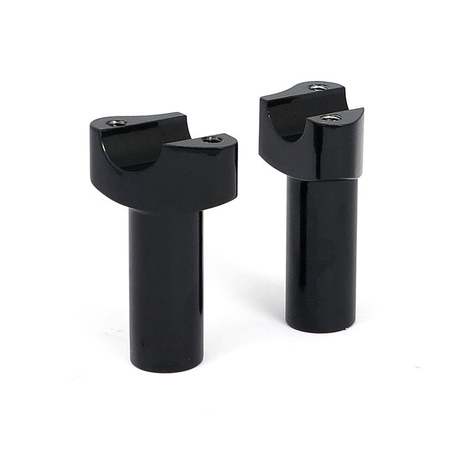Forged Aluminum Risers Straight, 3 1/2" Rise. Black Risers Mcs
