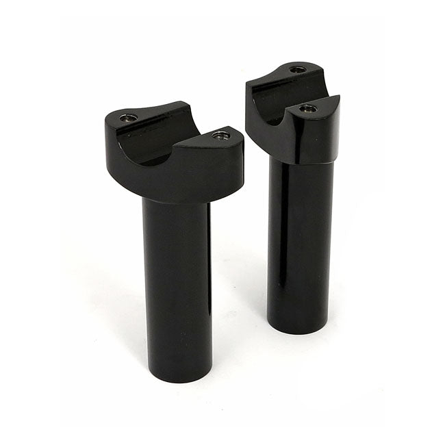 Forged Aluminum Risers Straight, 4 1/2" Rise. Black Risers Mcs
