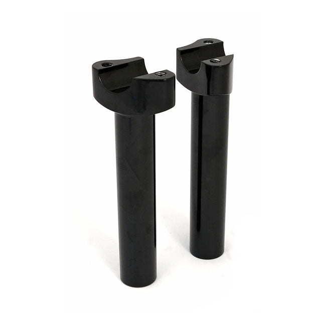 Forged Aluminum Risers Straight, 6 1/2" Rise. Black Risers Mcs