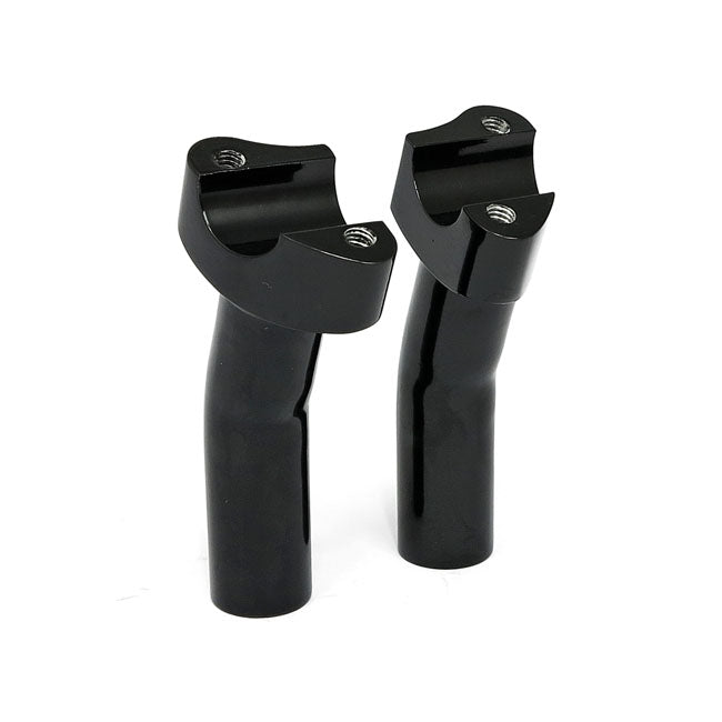 Forged Aluminum Risers Pullback, 4 1/2" Rise. Black Risers Mcs