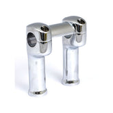 Grady Riser Set. 5" Rise, For 1 1/4" Bars. Chrome Risers Mcs