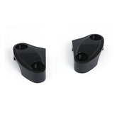 Handlebar Top Clamp Set. Black, Scalloped Top Clamps Mcs