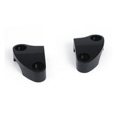Handlebar Top Clamp Set. Black, Plain Top Clamps Mcs