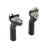 Oem Style Pullback Risers, No Top Clamp. 4.5" Rise. Black Risers Mcs