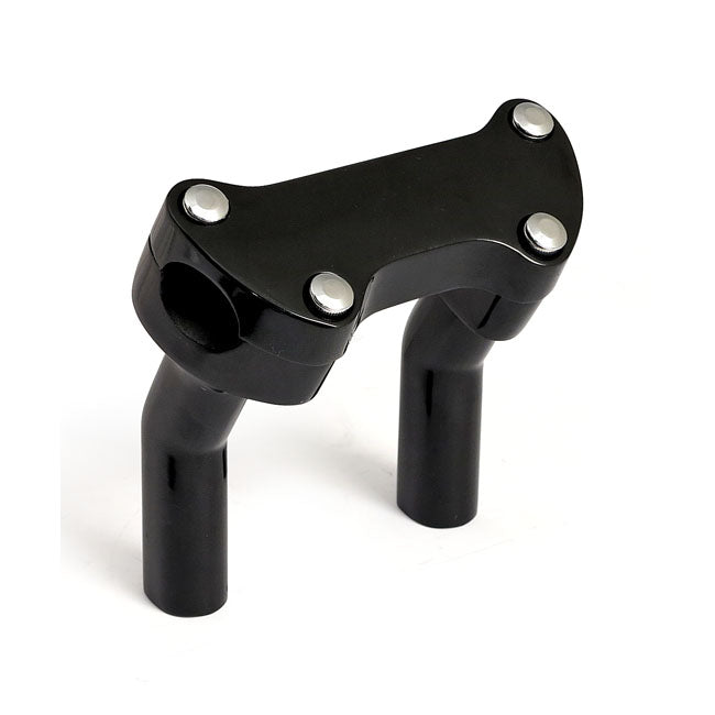 Oem Style Pullback Risers, With Top Clamp. 4.5" Rise. Black Risers Mcs