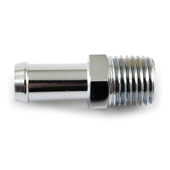 Oil Line Fitting, Straight. 1/4" Npt To 3/8" Hose. Chrome Oil Line Fittings Gardner Westcott