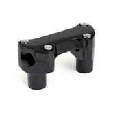 2" Rise Handlebar Riser Set + Top Clamp With Lip. Black Risers Mcs