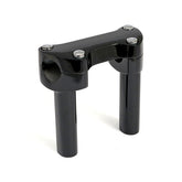 4.5" Rise Handlebar Riser Set + Top Clamp. Black Risers Mcs