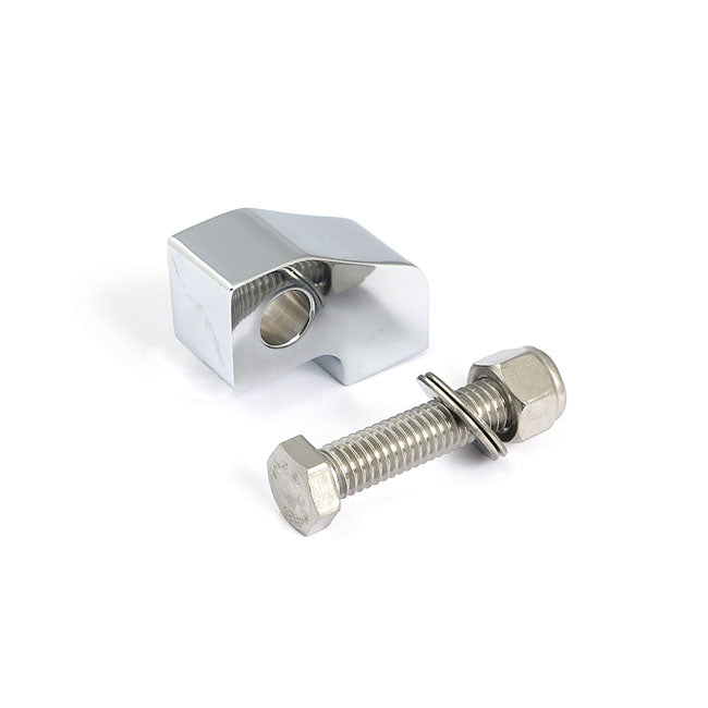 Custom Headlamp Mount Block. Angled. Chrome Headlamp Mounting Mcs